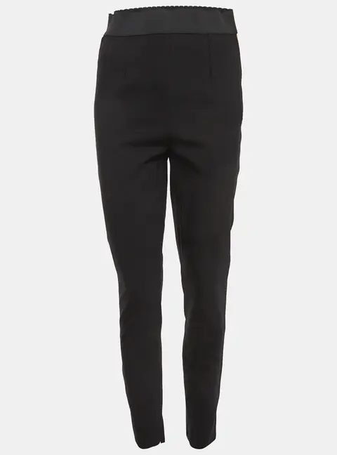 Dolce & Gabbana Black Crepe Skinny Trousers S