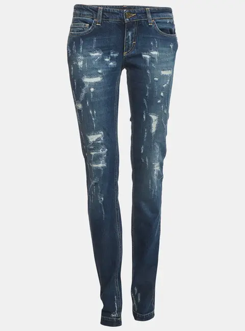 Dolce & Gabbana Blue Denim Distressed Jeans S/Waist 30"