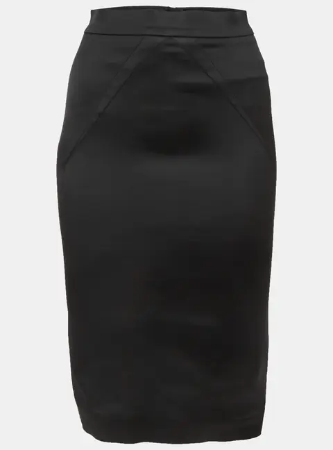 D&G Black Satin Pencil Skirt S