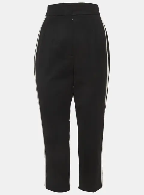 Dolce & Gabbana Black Twill Side Striped Trouser S