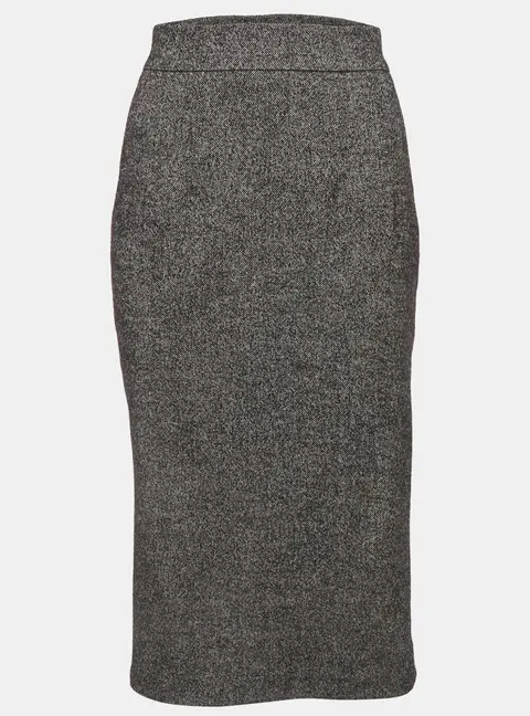 Dolce & Gabbana Grey Wool Pencil Skirt S