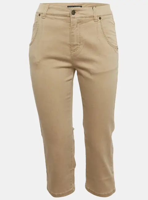 Dolce & Gabbana Beige Denim Sabrina Capri Jeans S/Waist 27"
