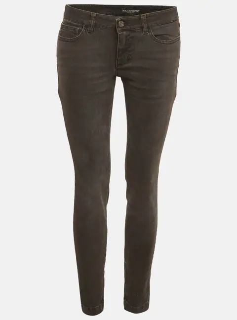 Dolce & Gabbana Black Faded Denim Skinny Jeans S/Waist 29"