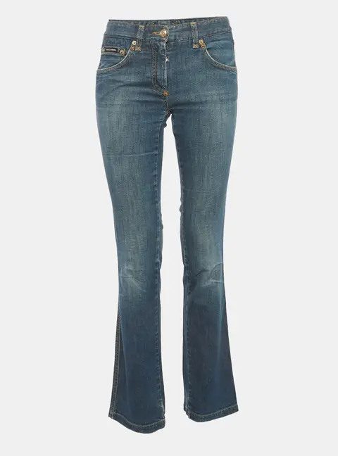 Dolce & Gabbana Blue Faded Denim Slim Fit Jeans S/Waist 28"