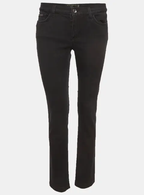 Dolce & Gabbana Black Denim Straight Fit Jeans M/Waist 31"