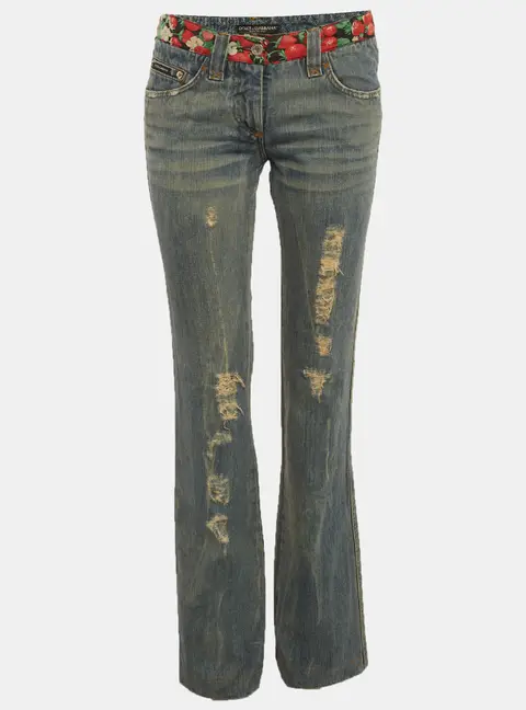 Dolce & Gabbana Blue Denim Bott-Cut Jeans M/Waist 30"