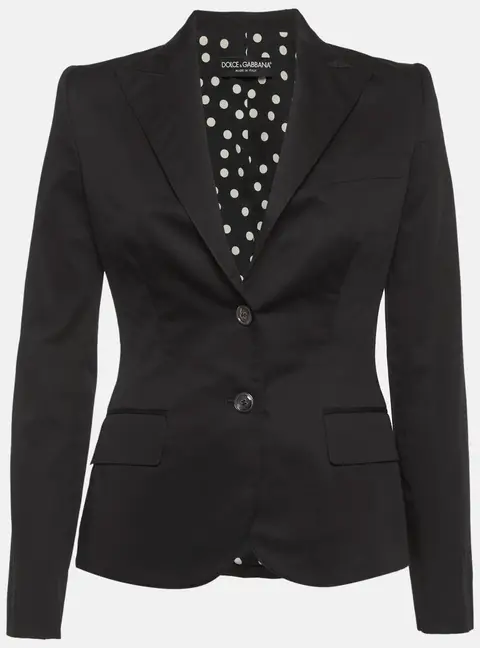 Dolce & Gabbana Black Single Breasted Blazer S