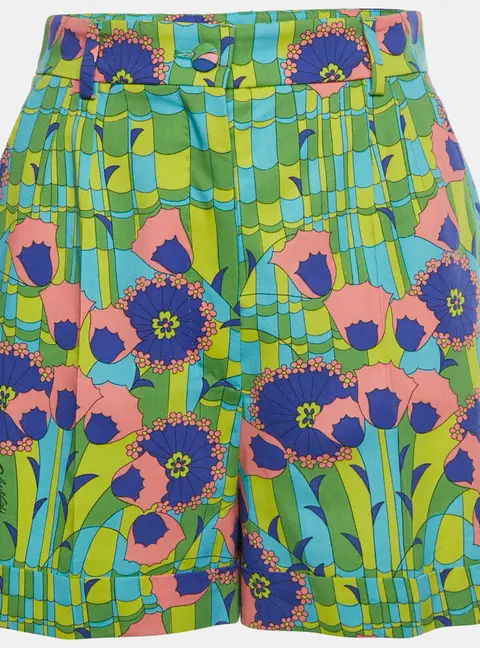 Dolce & Gabbana Multicolour Floral Print Poplin Shorts  S