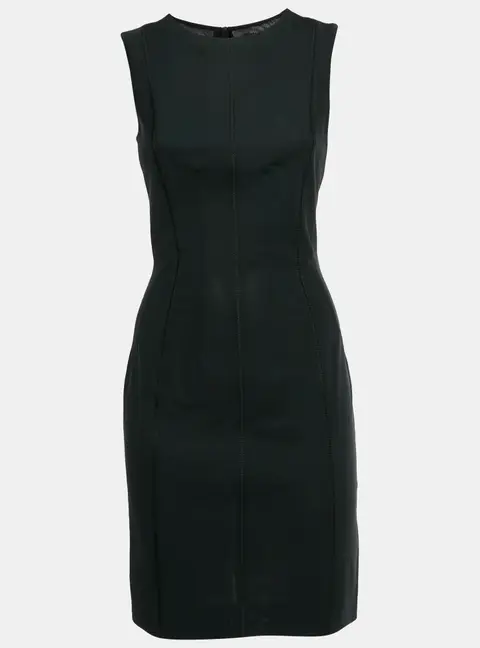 D&G Dolce & Gabbana Black Synthetic Zip Up Mini Dress S