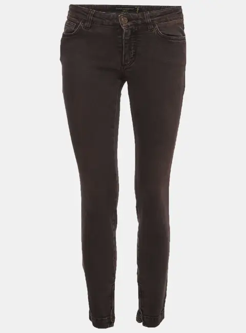 Dolce & Gabbana Brown Denim Slim Fit Jeans M/Waist 27"