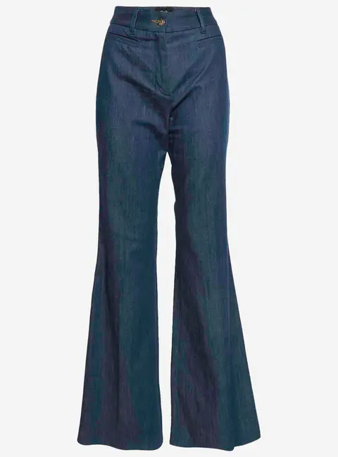 Dolce & Gabbana Blue Denim Wide Leg Jeans M/Waist 28"
