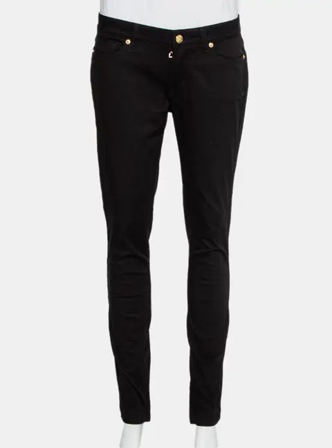 Dolce & Gabbana Black Denim Zip Detail Pretty Skinny Jeans M