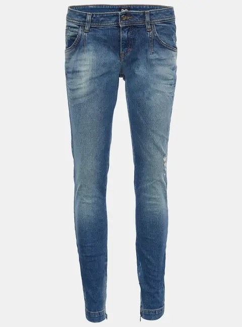 D&G Indigo Distressed Denim Pretty Skinny Jeans M