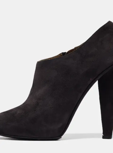 Dolce & Gabbana Grey Suede Ankle Length Boots Size 40