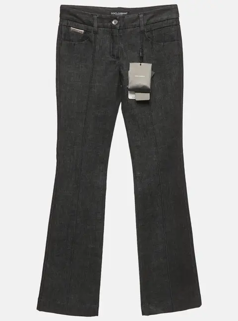 Dolce & Gabbana Charcoal Denim Flared Jeans S/Waist 26"