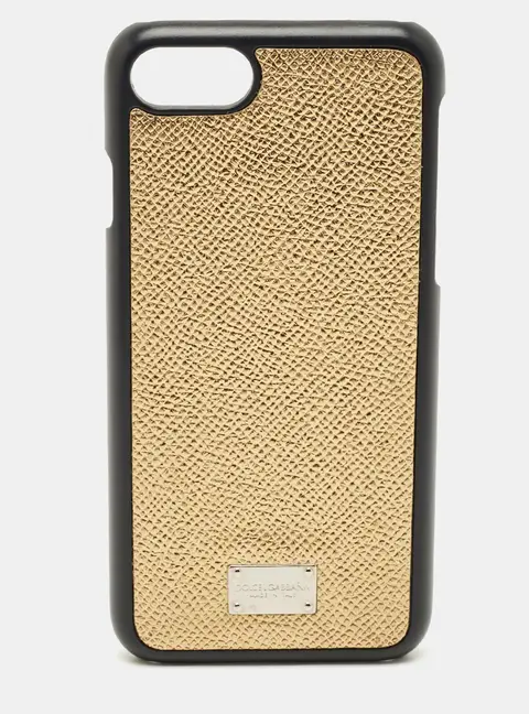 Dolce & Gabbana Gold Leather iPhone 7 Case