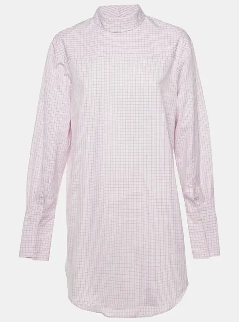Dries van Noten Pink Checkered Print Cotton Corso Shirt M