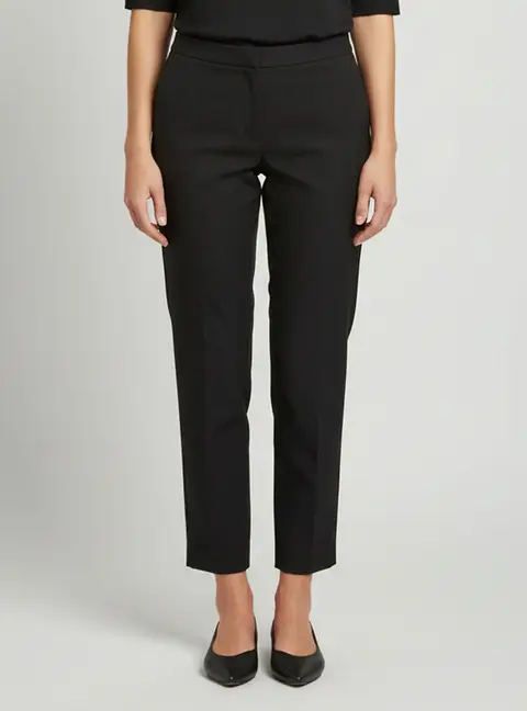 Dries Van Noten Black Wool Blend Straight Fit Trousers M