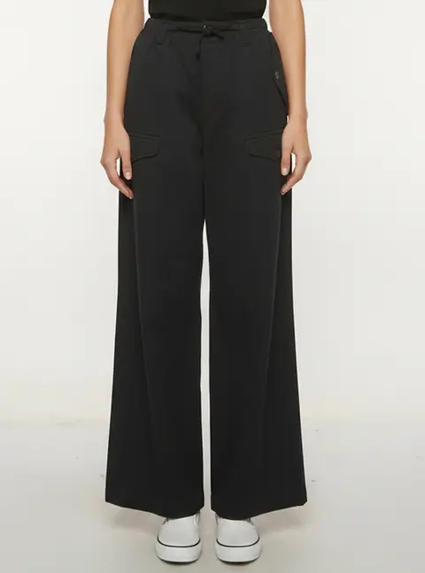 Dries Van Noten Black Cotton Drawstring Pants XL