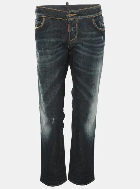 Dsquared2 Blue Washed Denim Chain Link Jeans M