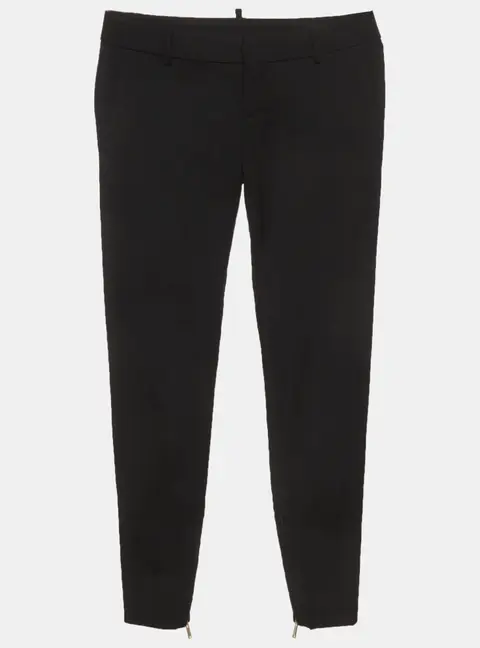 Dsquared2 Black Wool Slim Fit Trousers S