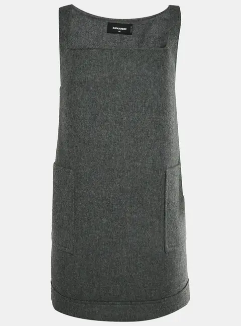 Dsquared2 Grey Felt Mini Dress S