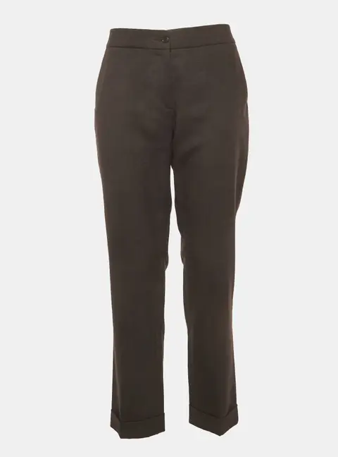 Etro Black Wool Straight Fit Trousers M