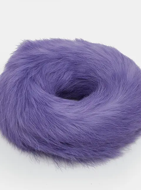 Etro Purple Fur Scrunchie Hair Tie