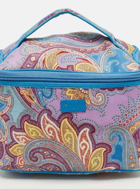 Etro Multicolor Paisley Print Fabric Make Up Vanity Bag