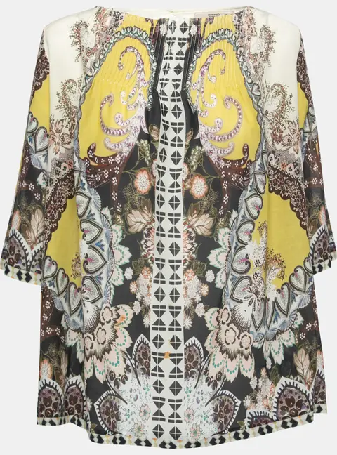 Etro Multicolor Cotton Oversized Blouse M