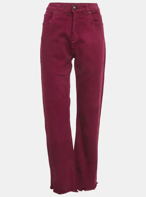 Etro Burgundy Floral Print Denim Jeans M/Waist 29"