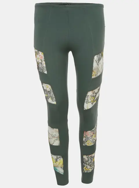 Etro Green Knit & Lace Leggings S/M