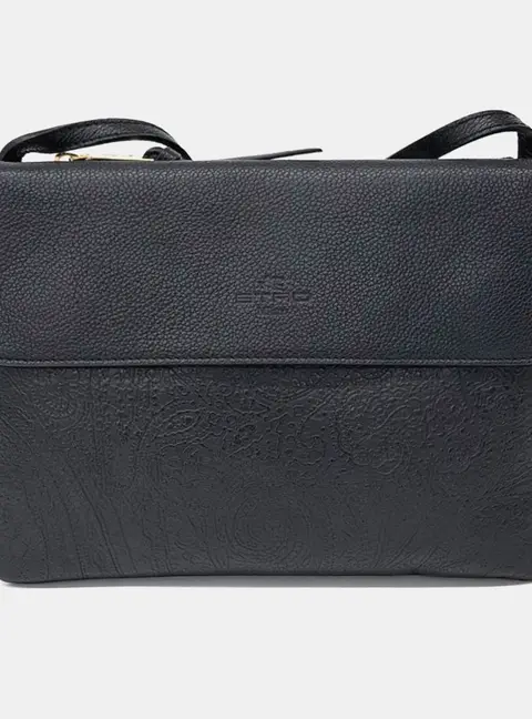 Etro Black Leather Crossbody bag