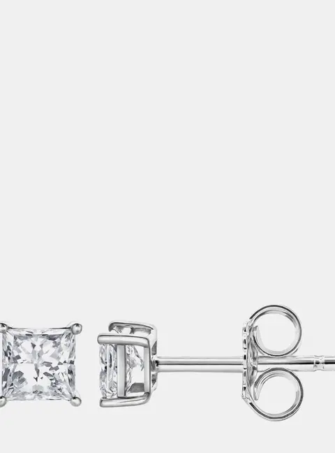 14K White Gold  Lab Grown Diamond Basic Stud Earring (0.78 cts)