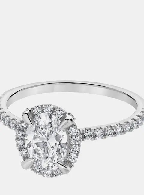 1.25ct 14k White Gold Lab Grown Diamond Engagement Ring