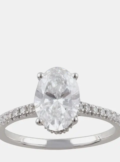 1.95ct 14k White Gold Lab Grown Diamond Engagement Ring