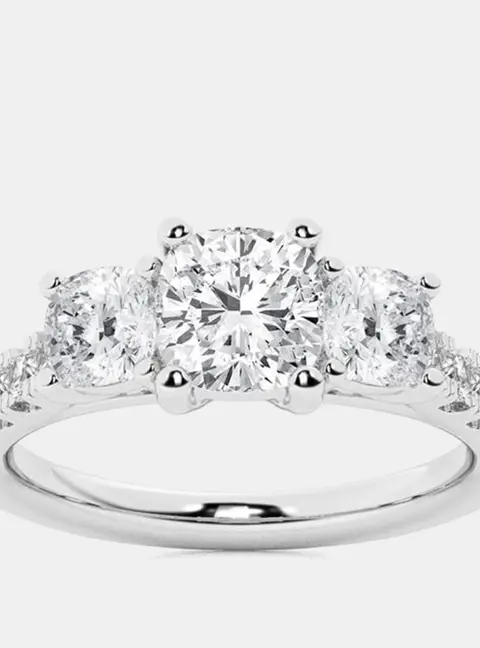 2ct 14k White Gold Lab Grown Diamond Engagement Ring