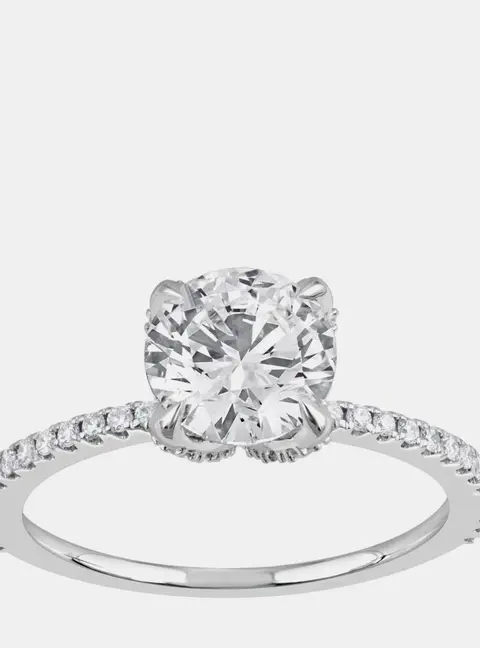 2ct 14k White Gold Lab Grown Diamond Engagement Ring