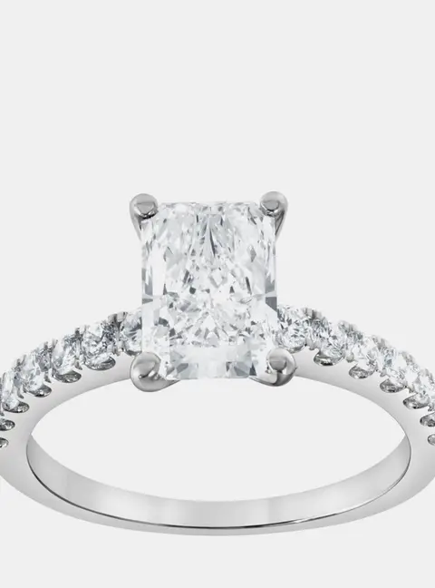 2.23ct 14k White Gold Lab Grown Diamond Engagement Ring