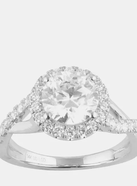 2.45ct 14k White Gold Lab Grown Diamond Engagement Ring