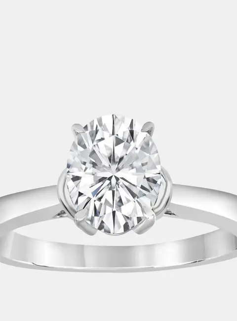 1.02ct 14k White Gold Lab Grown Diamond Solitaire Ring