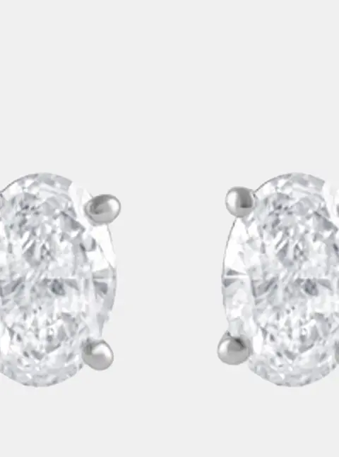 0.83ct 14k White Gold Lab Grown Diamond Basic Stud Earring