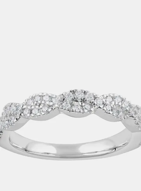 0.4ct 14k White Gold Lab Grown Diamond Band