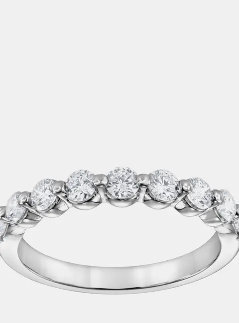 0.7ct 14k White Gold Lab Grown Diamond Band
