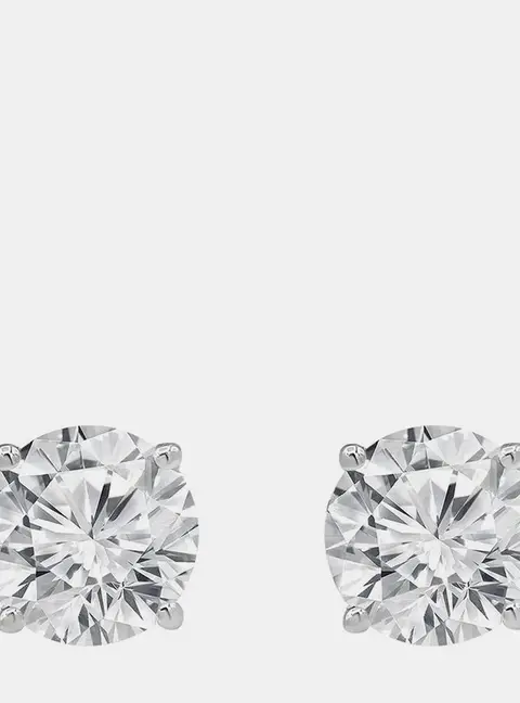 5ct 14k White Gold Lab Grown Diamond Basic Stud Earring