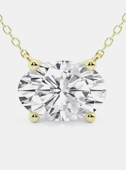 0.45ct 14k Yellow Gold Lab Grown Diamond Solitaire Pendant