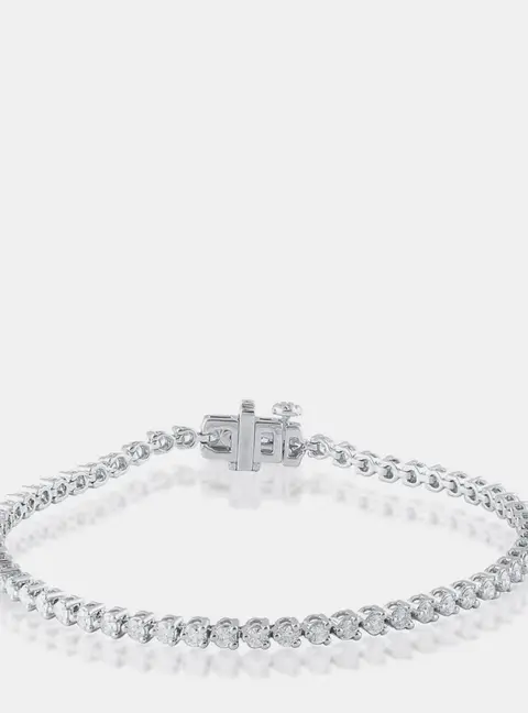 5ct 14k White Gold Lab Grown Diamond Tennis Bracelet