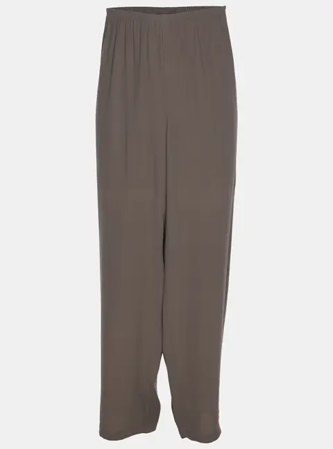 Eileen Fisher Grey Crepe Wide Leg Trousers XXL