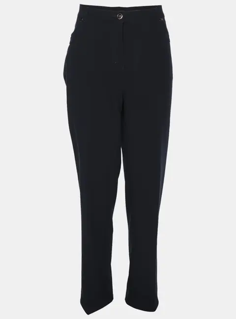 Elena Miro Navy Blue Jersey Crystal Embellished Pants XXL