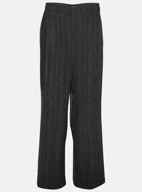 Elena Miro Grey Wool Blend Loose Trourser XL